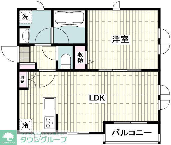 ザ・プレアデス(1LDK/2階)の間取り写真