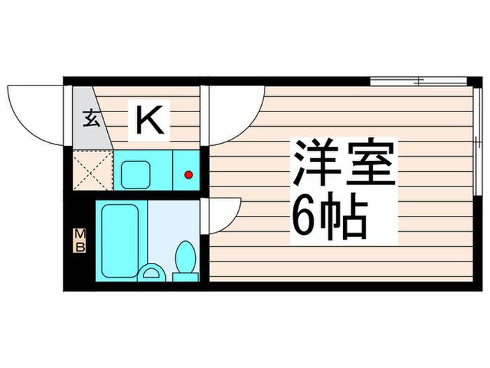 ハイムプリマヴェーラ(1K/2階)の間取り写真
