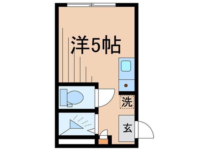 JOYOUS LIFE北沢(ワンルーム/2階)の間取り写真