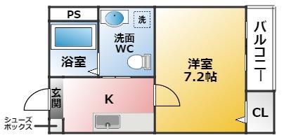 ビエネスタル(1K/3階)の間取り写真