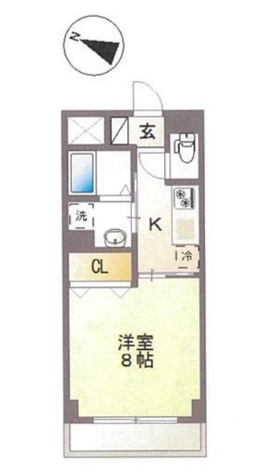 フォートレス中村橋(1K/2階)の間取り写真