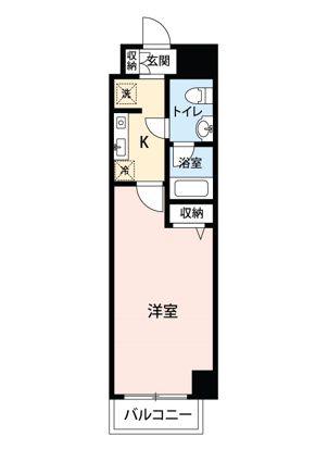 マイナビSTAYコンフォート船橋(1K/4階)の間取り写真