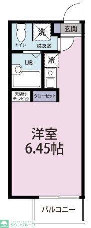 クロノス元宿 I(ワンルーム/2階)の間取り写真