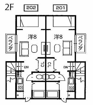 ＪＲ播但線 仁豊野駅 徒歩3分 2階建 築9年(1K/2階)の間取り写真
