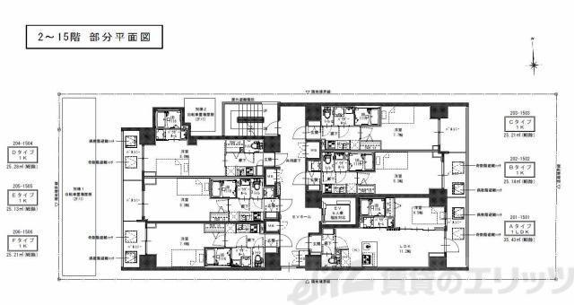 S-RESIDENCE江坂LIBLE(1K/6階)の間取り写真