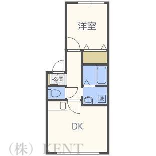パレシオ発寒4(1LDK/1階)の間取り写真