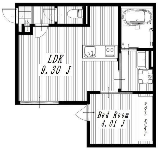 クレストパレス日暮里(1LDK/3階)の間取り写真