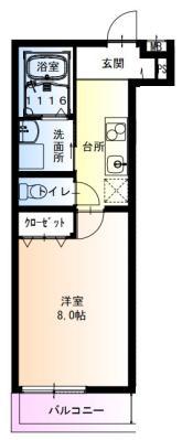 フジパレス西宮今津III番館(1K/3階)の間取り写真