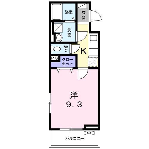 AUBE NEO(1K/2階)の間取り写真
