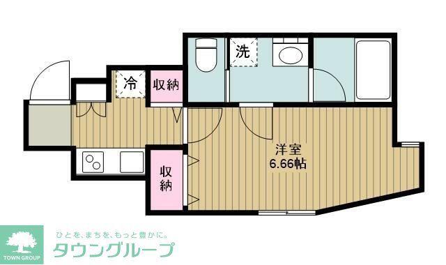 ローズテラス新小岩(1K/1階)の間取り写真