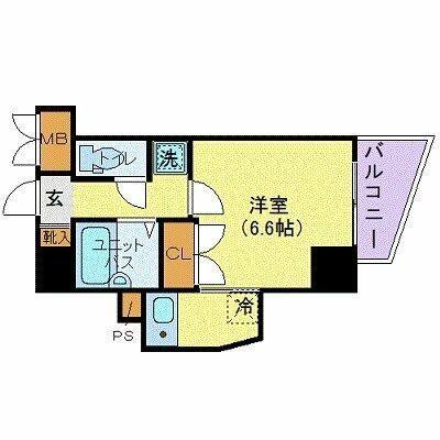 ステージファースト三宿(1K/7階)の間取り写真