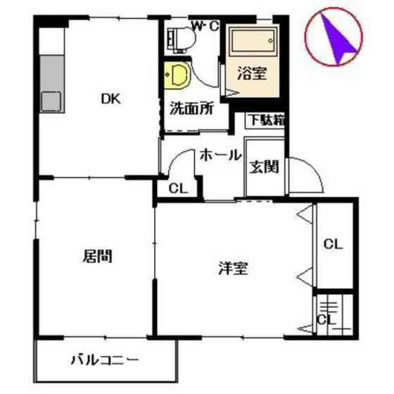 アプリコットIV(2DK/2階)の間取り写真