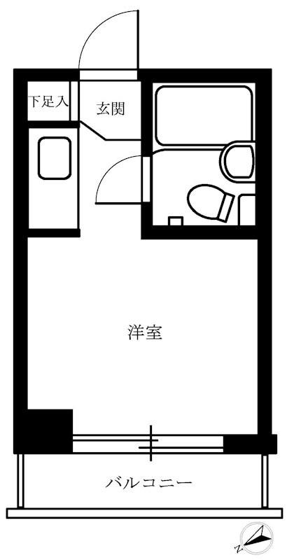セントヒルズ三軒茶屋(ワンルーム/2階)の間取り写真