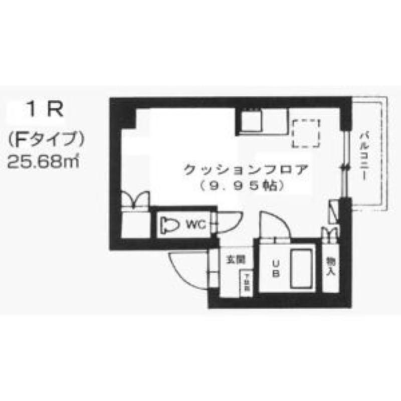 グリーンヒルシャトー(1DK/4階)の間取り写真