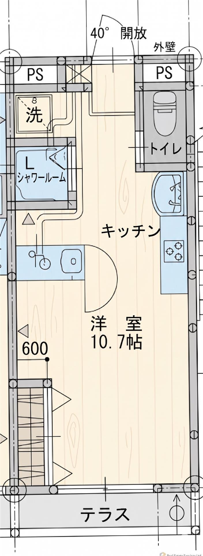 アパートメントK(ワンルーム/1階)の間取り写真
