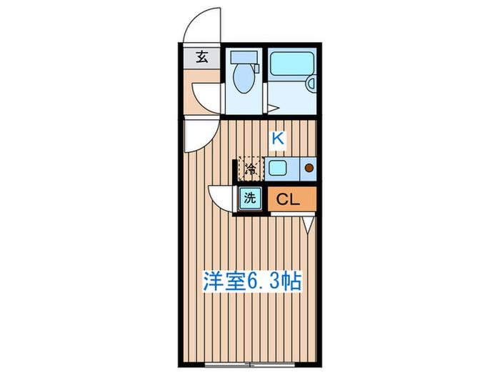 ブランシェ笹塚(1K/4階)の間取り写真
