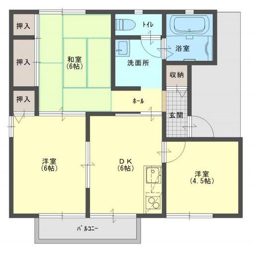 エクセレンス久保(3DK/1階)の間取り写真