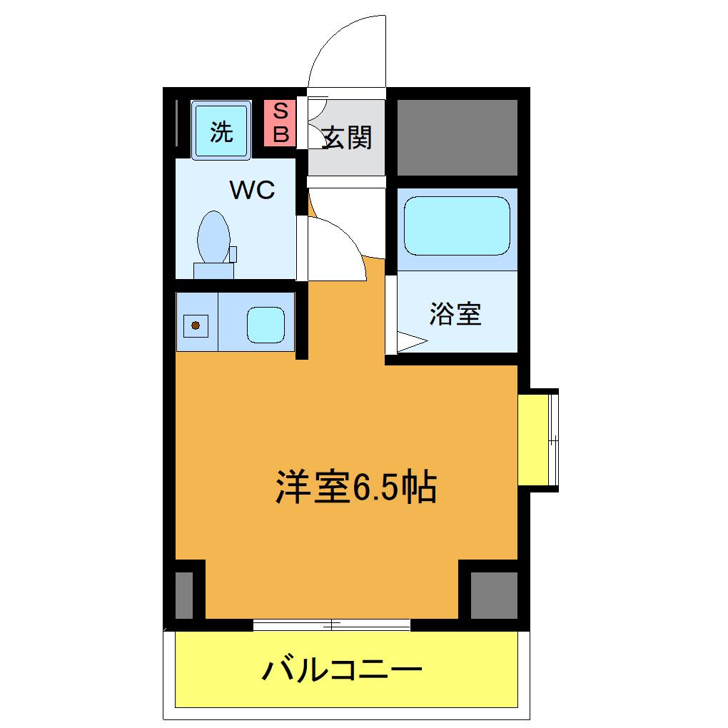 ジュネパレス市川第4(ワンルーム/1階)の間取り写真