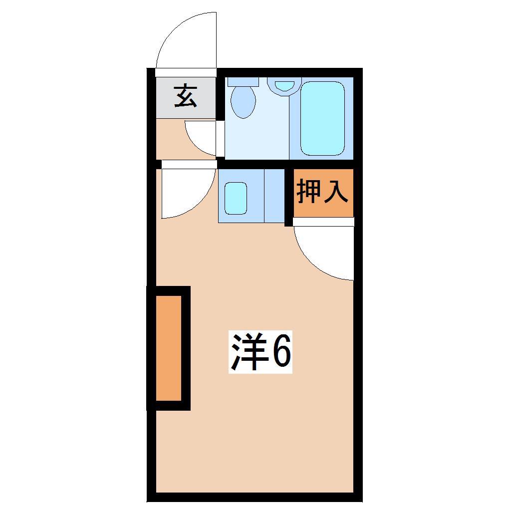 メゾンV(ワンルーム/2階)の間取り写真