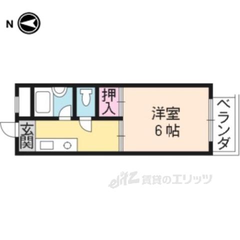 前田ハイツ(1K/2階)の間取り写真