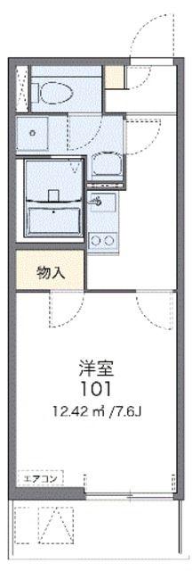 レオネクストラグレージュII(1K/2階)の間取り写真