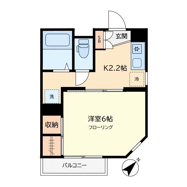 いずみ荘(1K/1階)の間取り写真