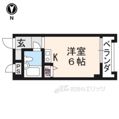 メゾンカミゴリョー(ワンルーム/1階)の間取り写真