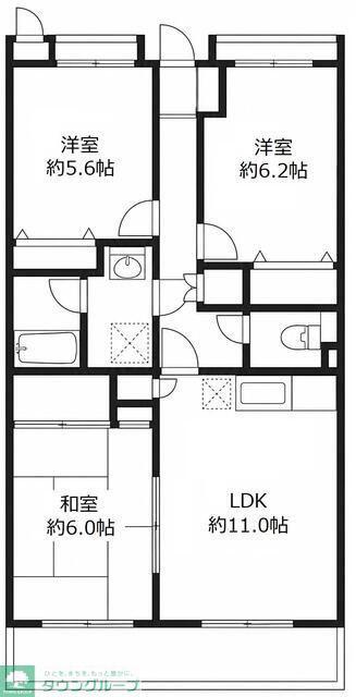エマーレ光が丘公園(3LDK/2階)の間取り写真