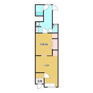 喜志新家町1丁目(1LDK/1階)の間取り写真