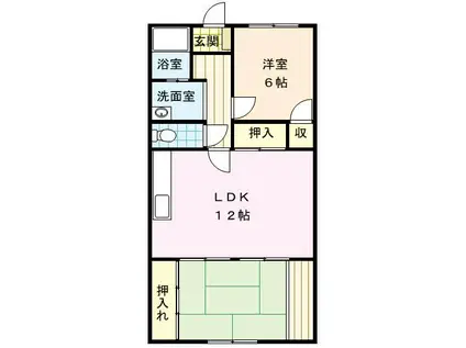 第2コーポ吉田(2LDK/2階)の間取り写真