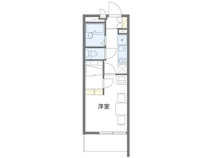 地下鉄谷町線 喜連瓜破駅 徒歩16分 4階建 築17年(1K/3階)の間取り写真