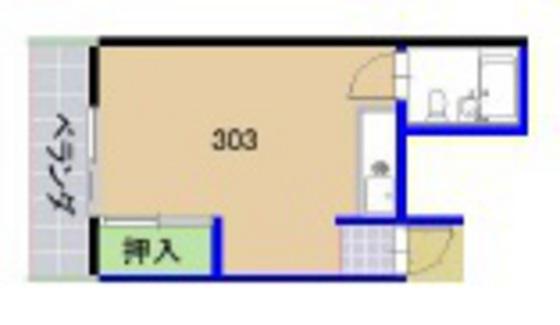 下石井清水ビル(ワンルーム/3階)の間取り写真