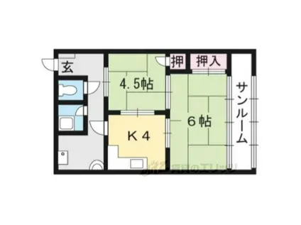 泉堂マンション(2K/3階)の間取り写真
