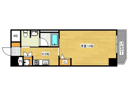 GRANMA FUKUYOSHI(1K/3階)の間取り写真