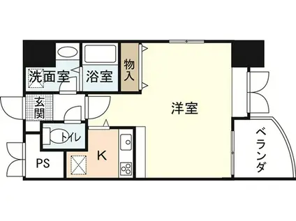 家納喜本川館(ワンルーム/11階)の間取り写真
