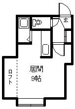 ネイシェル(ワンルーム/2階)の間取り写真