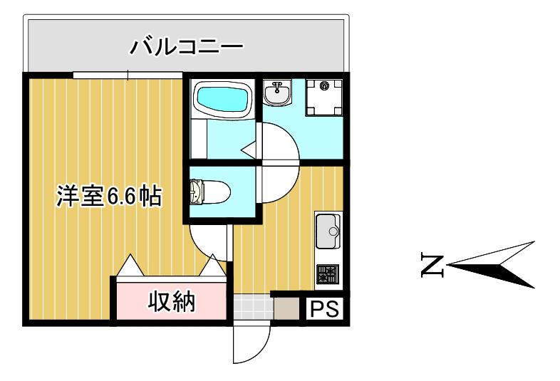 一番館瀬戸(1K/1階)の間取り写真
