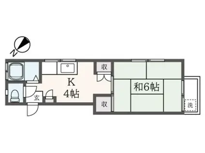 KOROMOYA2(1K/2階)の間取り写真