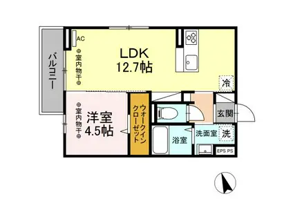 D-ROOMグランデファンテーヌ(2LDK/2階)の間取り写真