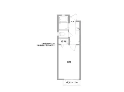 プチメゾン寺町(1K/2階)の間取り写真