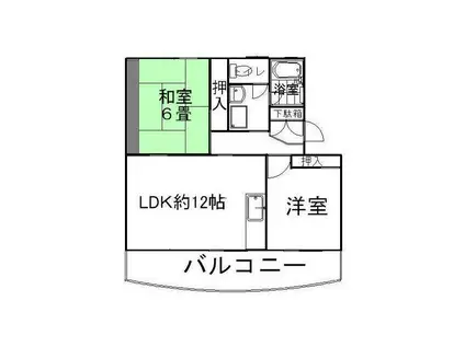 パークハイツれんげじ(2LDK/3階)の間取り写真