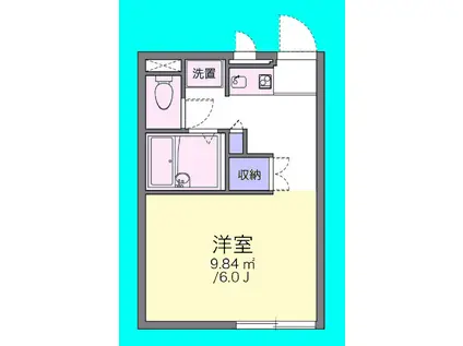 地下鉄東山線 一社駅 徒歩37分 2階建 築26年(1K/1階)の間取り写真