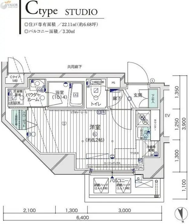 メインステージ川崎VIIIヴィアート 9階階 間取り