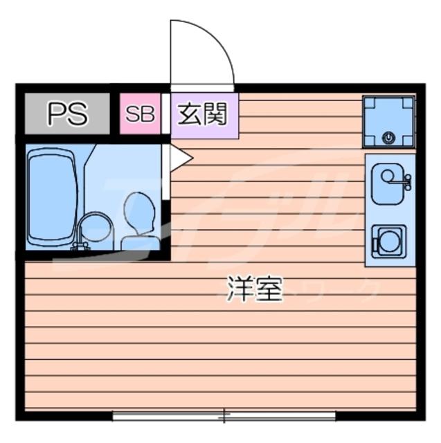 ユキハウス泉町(ワンルーム/2階)の間取り写真