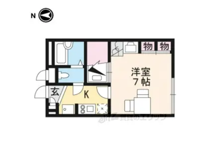 レオパレスヴィクトワール(1K/2階)の間取り写真