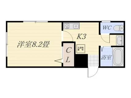 エミネンス壱番館(1K/1階)の間取り写真