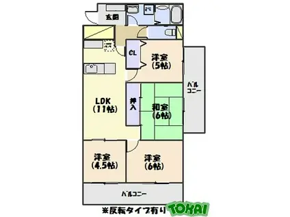 CENTURY HIGHLAND(4LDK/4階)の間取り写真