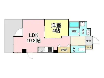 ソレイユ・ルヴァン赤坂(1LDK/3階)の間取り写真