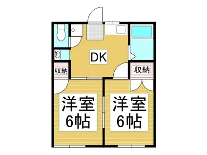 ブラボー50 NO.15(2DK/1階)の間取り写真