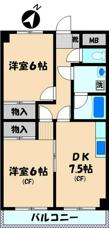 メゾンドール諏訪坂 2階階 間取り
